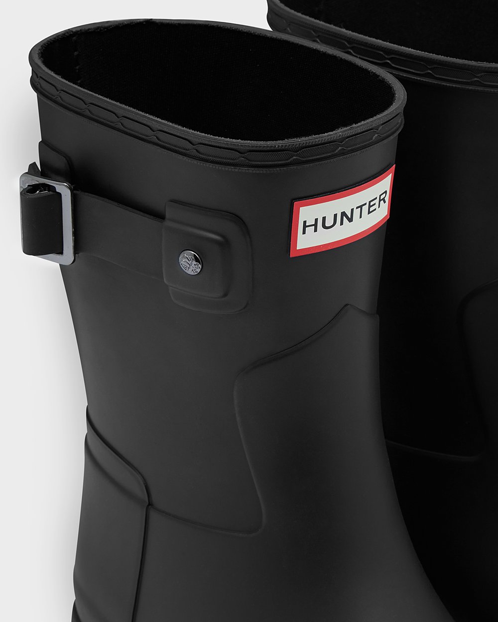 Womens Hunter Refined Slim Fit - Short Rain Boots Black - 5410-CPJEW